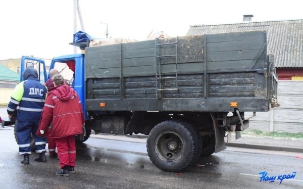ДТП с участием грузовика и такси произошло в Барановичах