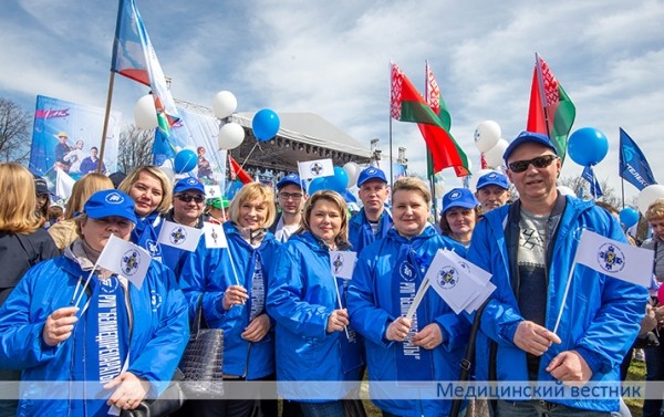 
			Святочныя мерапрыемствы з нагоды Дня працы па традыцыі правяла Федэрацыя прафсаюзаў Беларусі		
